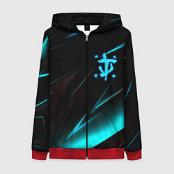 Женская толстовка на молнии Doom neon stripes