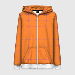 Женская толстовка на молнии Color orange stripe