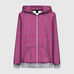 Женская толстовка на молнии Color pink stripes