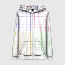 Женская толстовка на молнии Color white multicolored stripes