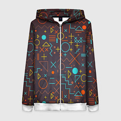 Женская толстовка на молнии Different shapes of geometry