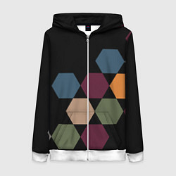 Женская толстовка на молнии Honeycombs autumn colors