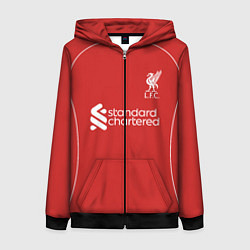 Толстовка на молнии женская Ливепрпуль домашняя форма 2025 2026, цвет: 3D-черный