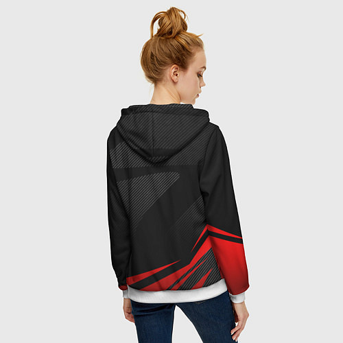 Женская толстовка на молнии Umbrella - спорт / 3D-Белый – фото 4