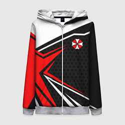 Толстовка на молнии женская Umbrella - red uniform, цвет: 3D-меланж