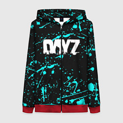 Толстовка на молнии женская Dayz голубые краски, цвет: 3D-красный