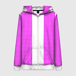 Толстовка на молнии женская Color pink white, цвет: 3D-белый