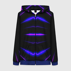 Женская толстовка на молнии Color black neon