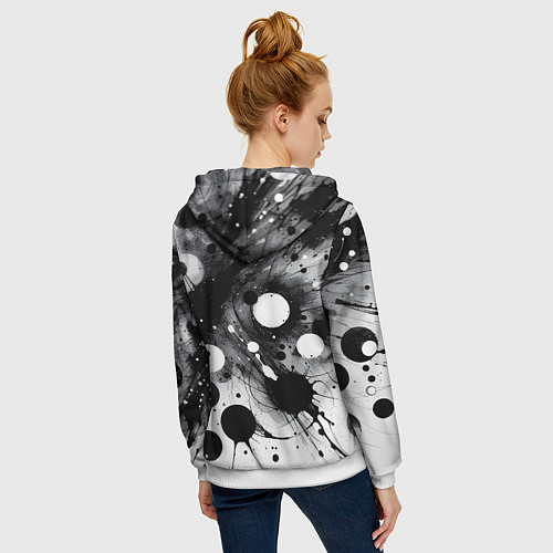 Женская толстовка на молнии Abstract fantasy pattern - Milano / 3D-Белый – фото 4