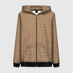 Женская толстовка на молнии Мешковина имитация