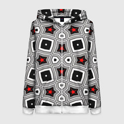 Женская толстовка на молнии Звезды в геометрической абстракции