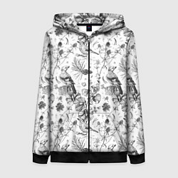 Толстовка на молнии женская Бузулукский бор, цвет: 3D-черный