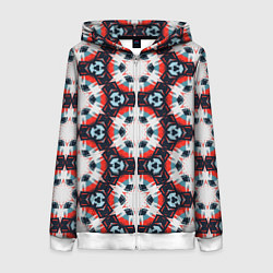 Женская толстовка на молнии Звездный узор в шестиугольниках