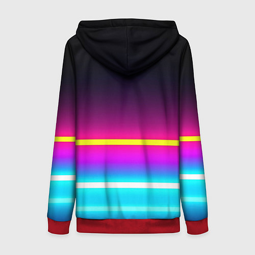 Женская толстовка на молнии Beach shorts / 3D-Красный – фото 2