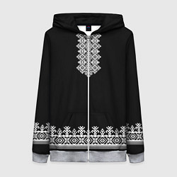 Женская толстовка на молнии Славянская вышиванка рубаха