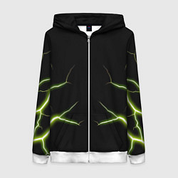 Женская толстовка на молнии Color green black