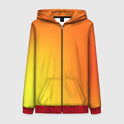 Женская толстовка на молнии Color orange red