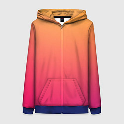 Женская толстовка на молнии Color orange pink