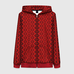 Женская толстовка на молнии Орнамент - славянская вышивка