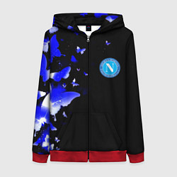 Женская толстовка на молнии Наполи бабочки текстура