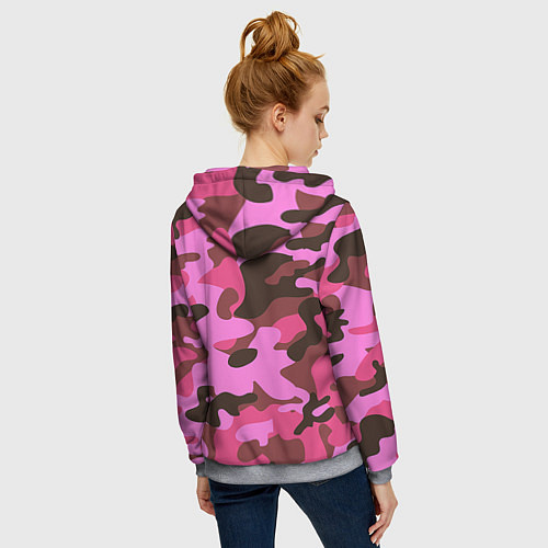 Женская толстовка на молнии Барби / 3D-Меланж – фото 4