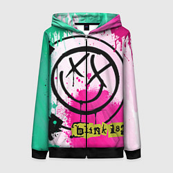 Толстовка на молнии женская Blink-182: Purple Smile, цвет: 3D-черный