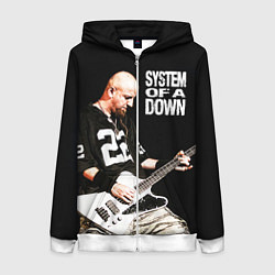 Толстовка на молнии женская System of a Down, цвет: 3D-белый