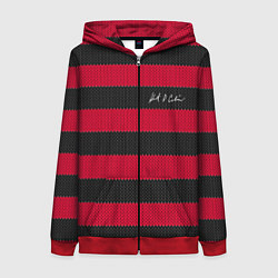 Толстовка на молнии женская Автограф Курта Кобейна, цвет: 3D-красный