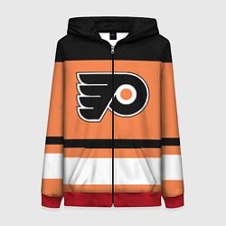 Толстовка на молнии женская Philadelphia Flyers, цвет: 3D-красный