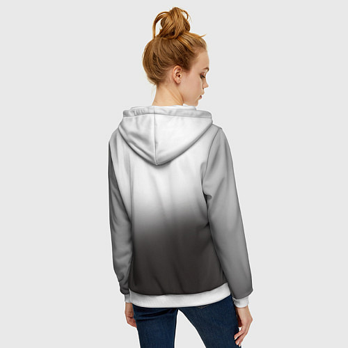 Женская толстовка на молнии Юрий Гагарин / 3D-Белый – фото 4