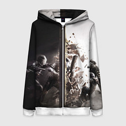 Толстовка на молнии женская SWAT, цвет: 3D-белый