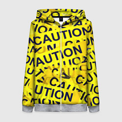Женская толстовка на молнии Caution