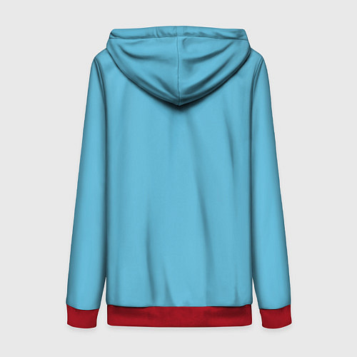 Женская толстовка на молнии Minecraft Woodcutter / 3D-Красный – фото 2