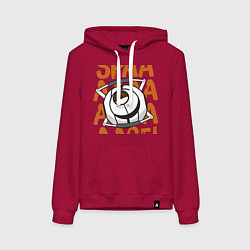 Толстовка-худи хлопковая женская Space, цвет: маджента