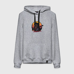 Толстовка-худи хлопковая женская The BabySitter, цвет: меланж