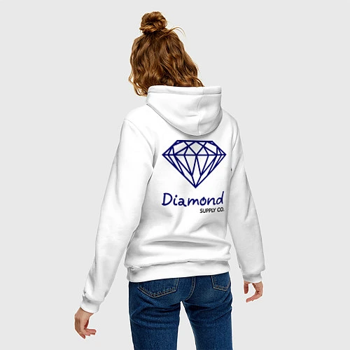 Женская толстовка-худи Diamond supply co / Белый – фото 4