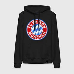 Толстовка-худи хлопковая женская Bayern Munchen FC, цвет: черный