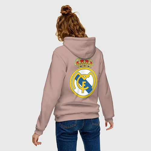 Женская толстовка-худи Real Madrid FC / Пыльно-розовый – фото 4