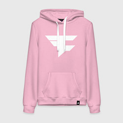 Толстовка-худи хлопковая женская FAZE Symbol, цвет: светло-розовый