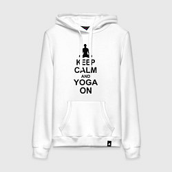 Женская толстовка-худи Keep Calm & Yoga On