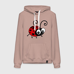 Женская толстовка-худи Божья коровка