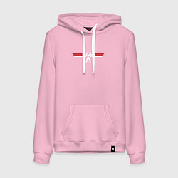 Толстовка-худи хлопковая женская Alt N7 Wings, цвет: светло-розовый
