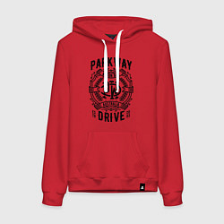 Толстовка-худи хлопковая женская Parkway Drive: Australia, цвет: красный