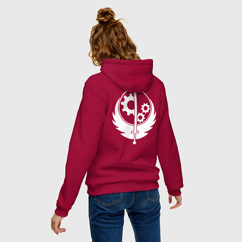 Женская толстовка-худи Fallout: Brotherhood of Steel / Маджента – фото 4