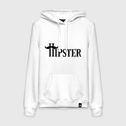 Толстовка-худи хлопковая женская Hipster, цвет: белый