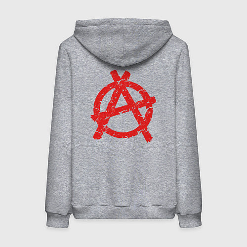 Женская толстовка-худи Князь Анархия спина / Меланж – фото 2