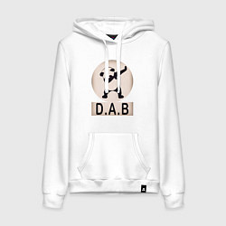 Толстовка-худи хлопковая женская DAB Panda, цвет: белый