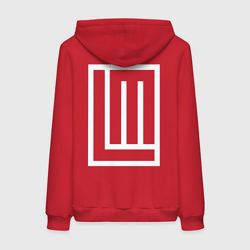 Женская толстовка-худи LINDEMANN НА СПИНЕ / Красный – фото 2