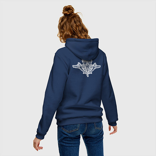 Женская толстовка-худи ВДВ двусторонняя / Тёмно-синий – фото 4