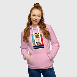 Толстовка-худи хлопковая женская Джорно Джованна, цвет: светло-розовый — фото 2